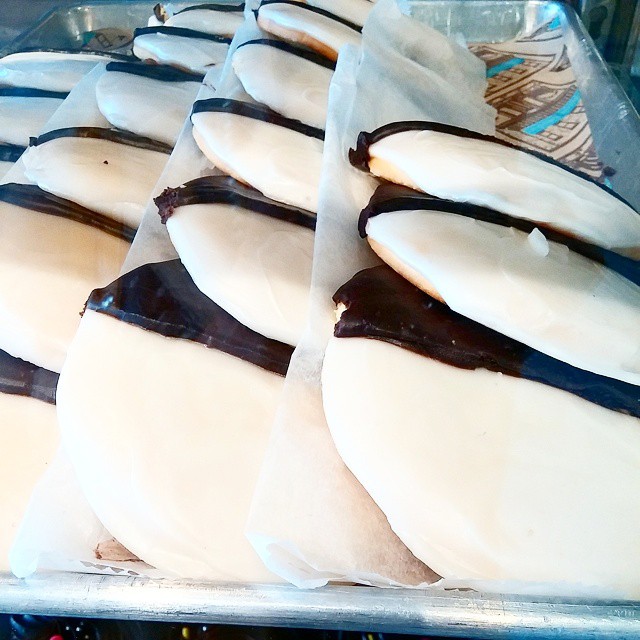 It's not a visit to NYC without a classic black-and-white cookie. My favorites are at Amy's Bread.